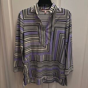 Jude Connally Chris Tunic Top Geometric Print S